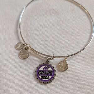 Alex and Ani Silver Bangle Bracelet | Disney Pixar Up Grape Soda Cap | EUC